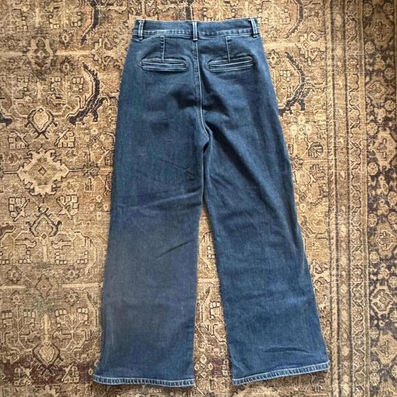 ANN TAYLOR The Trouser High-Waisted Wide-Leg Jeans Sz 4 - Picture 3 of 6